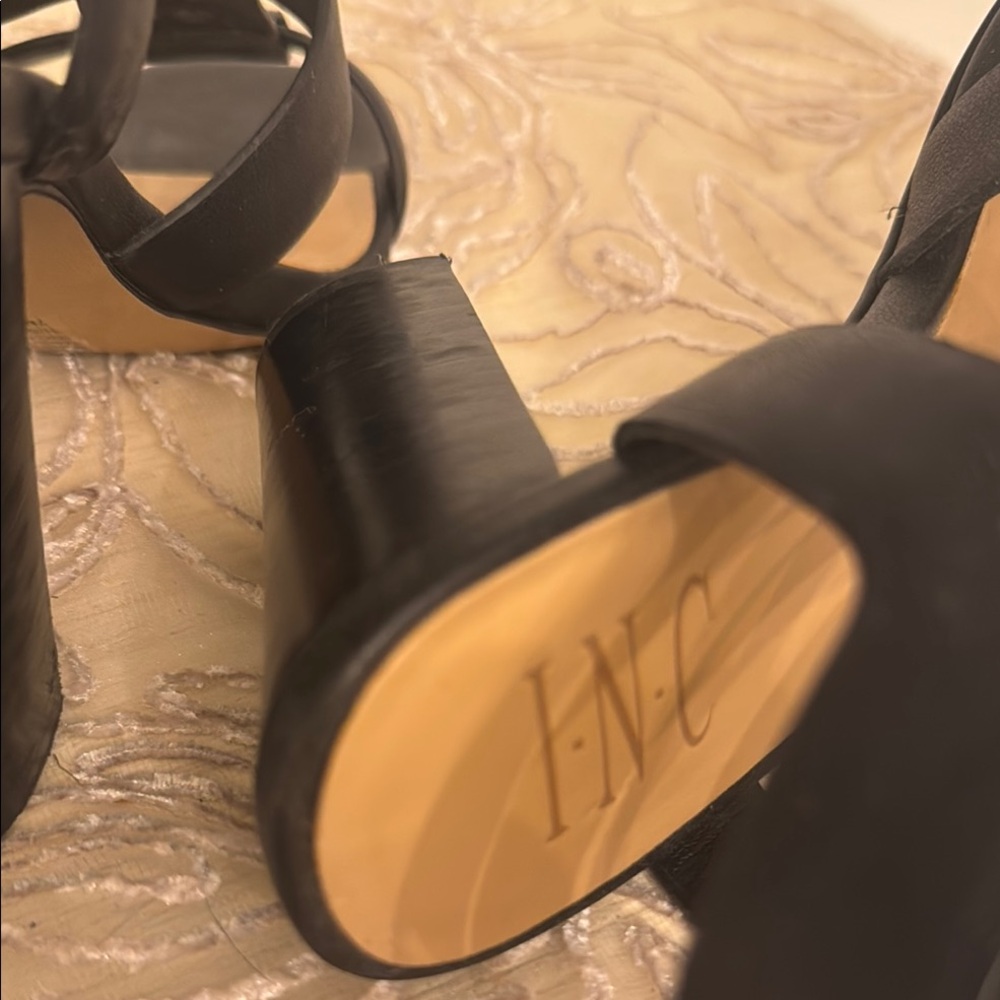 INC International Concepts Black  block Heels - Picture 8 of 12